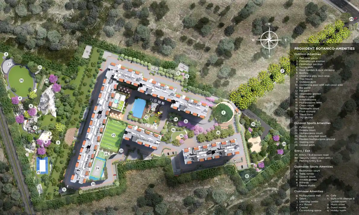 Provident Botanico Nature Inspired 2 and 3 BHK Apartments in Bangalore