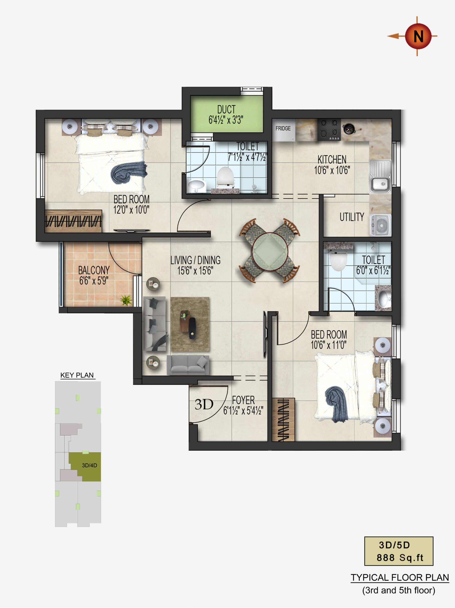 2 and 3BHK Flats for Sale in East Tambaram Blossoms from 71.5L