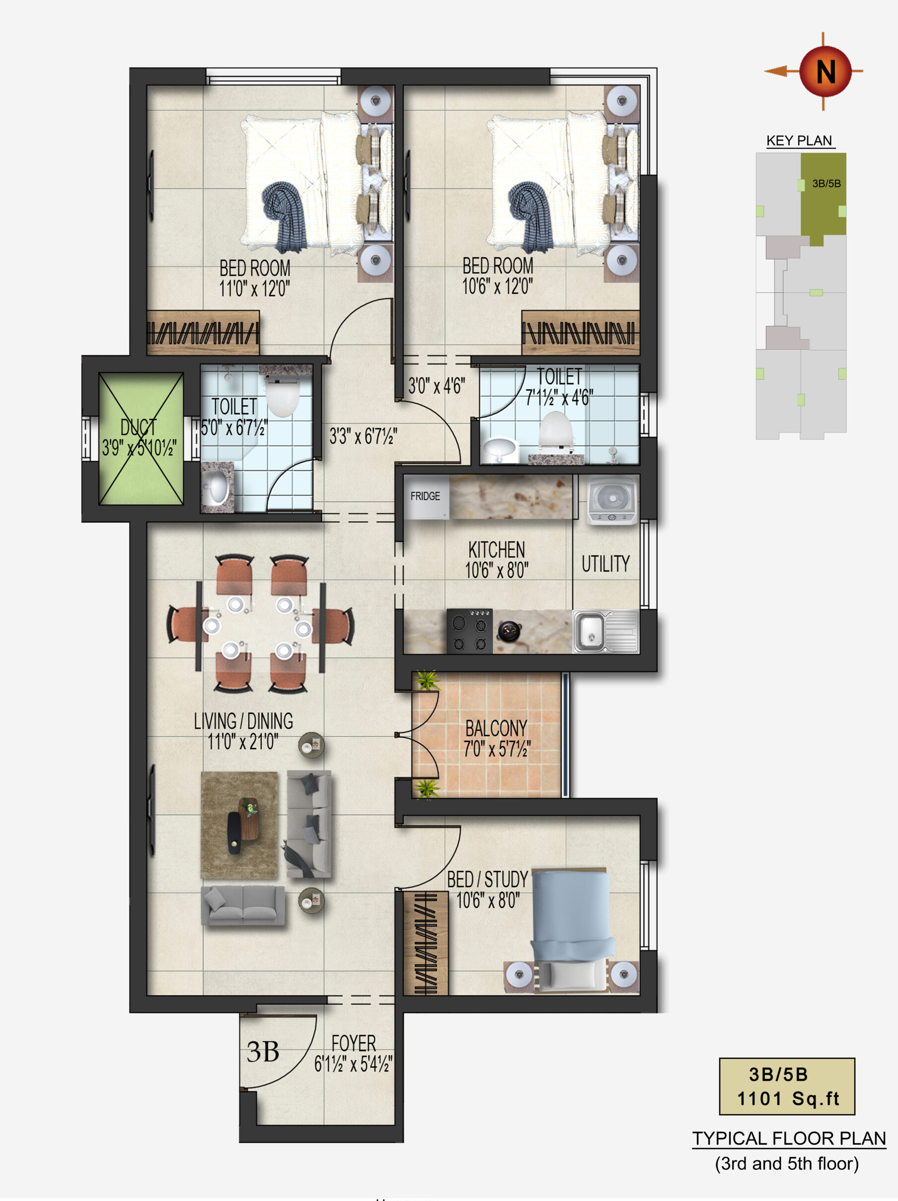 2 and 3BHK Flats for Sale in East Tambaram Blossoms from 71.5L