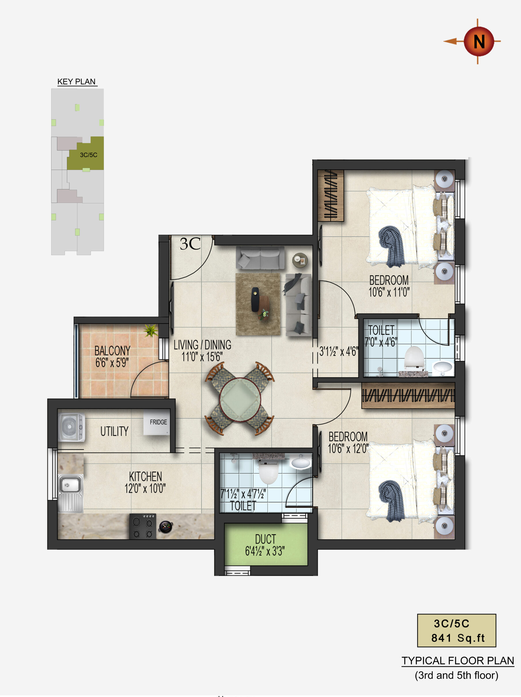 2 and 3BHK Flats for Sale in East Tambaram Blossoms from 71.5L