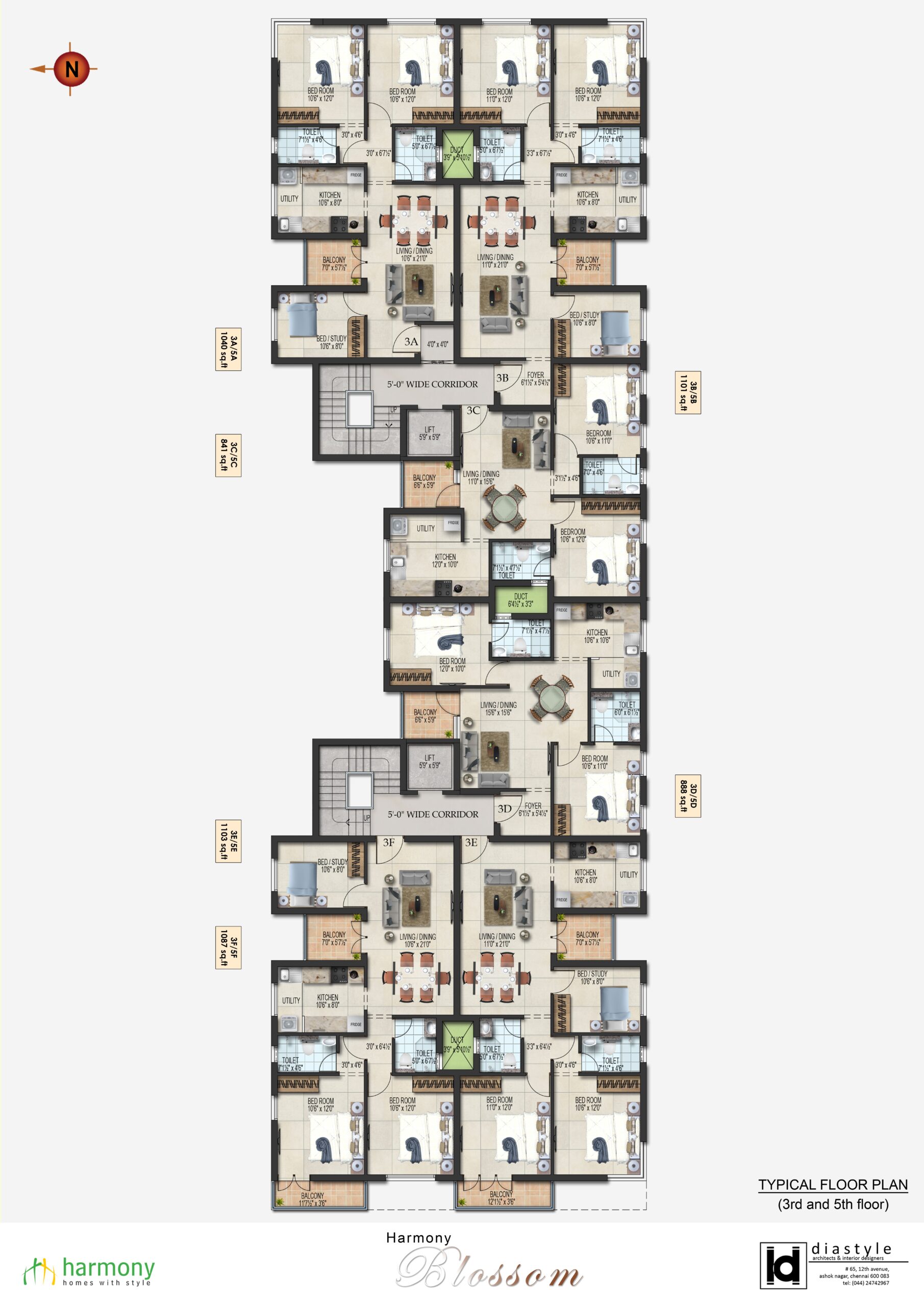 2 and 3BHK Flats for Sale in East Tambaram Blossoms from 71.5L