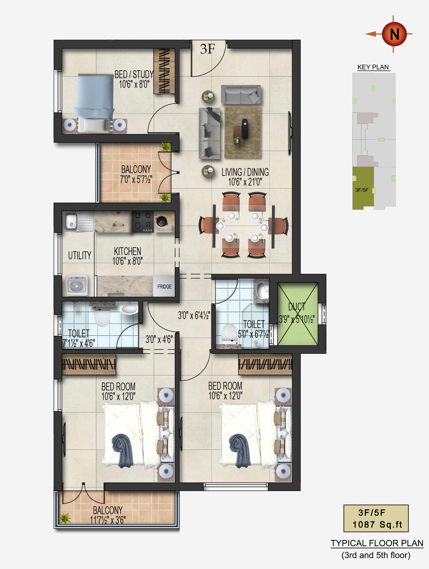 2 and 3BHK Flats for Sale in East Tambaram Blossoms from 71.5L