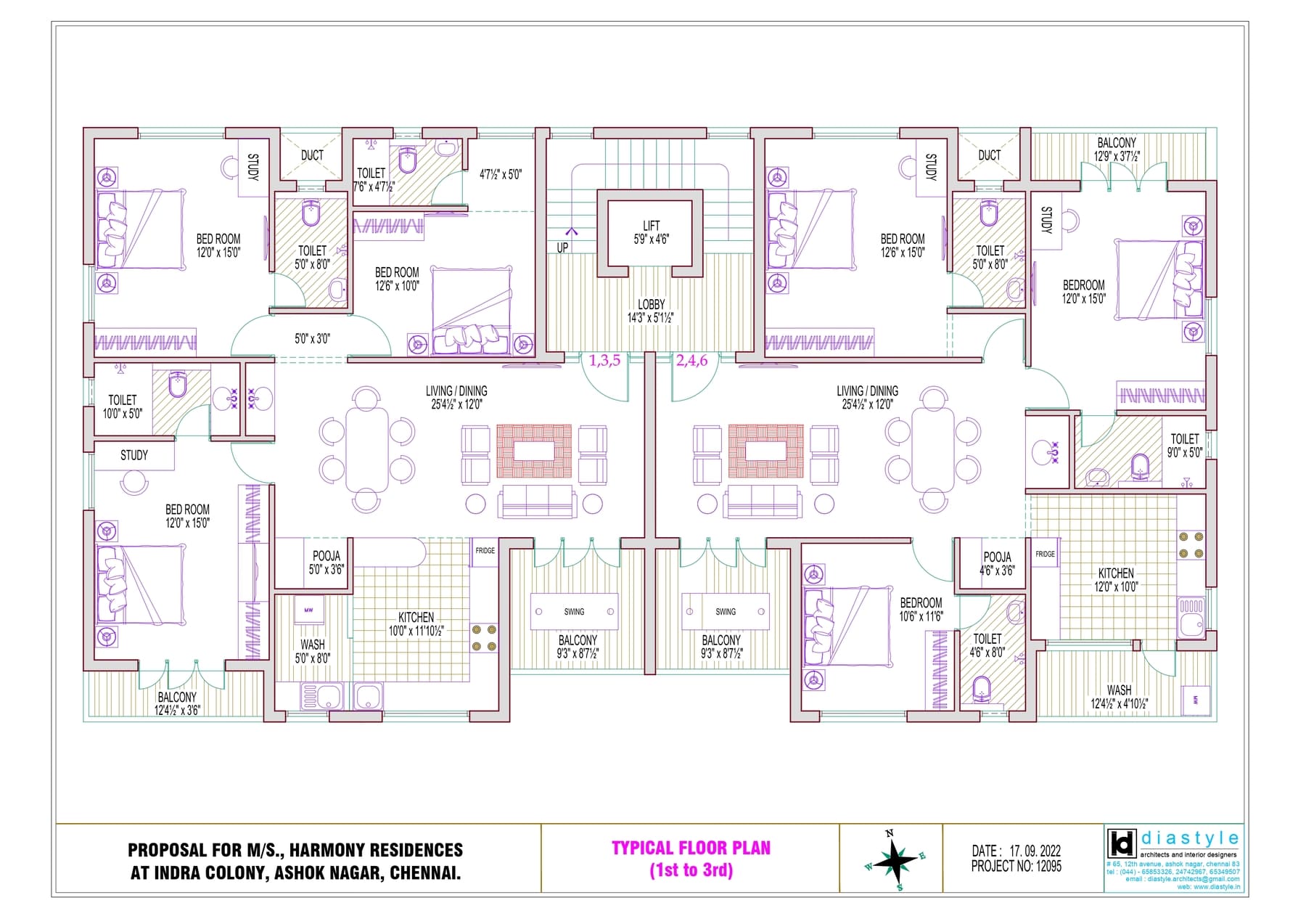 3BHK Flats in Ashok Nagar – Harmony Anugraha 2.43Cr