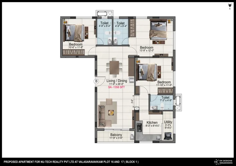 Nutech Preethi 2 and 3 BHK Apartments for Sale in Velachery, Chennai