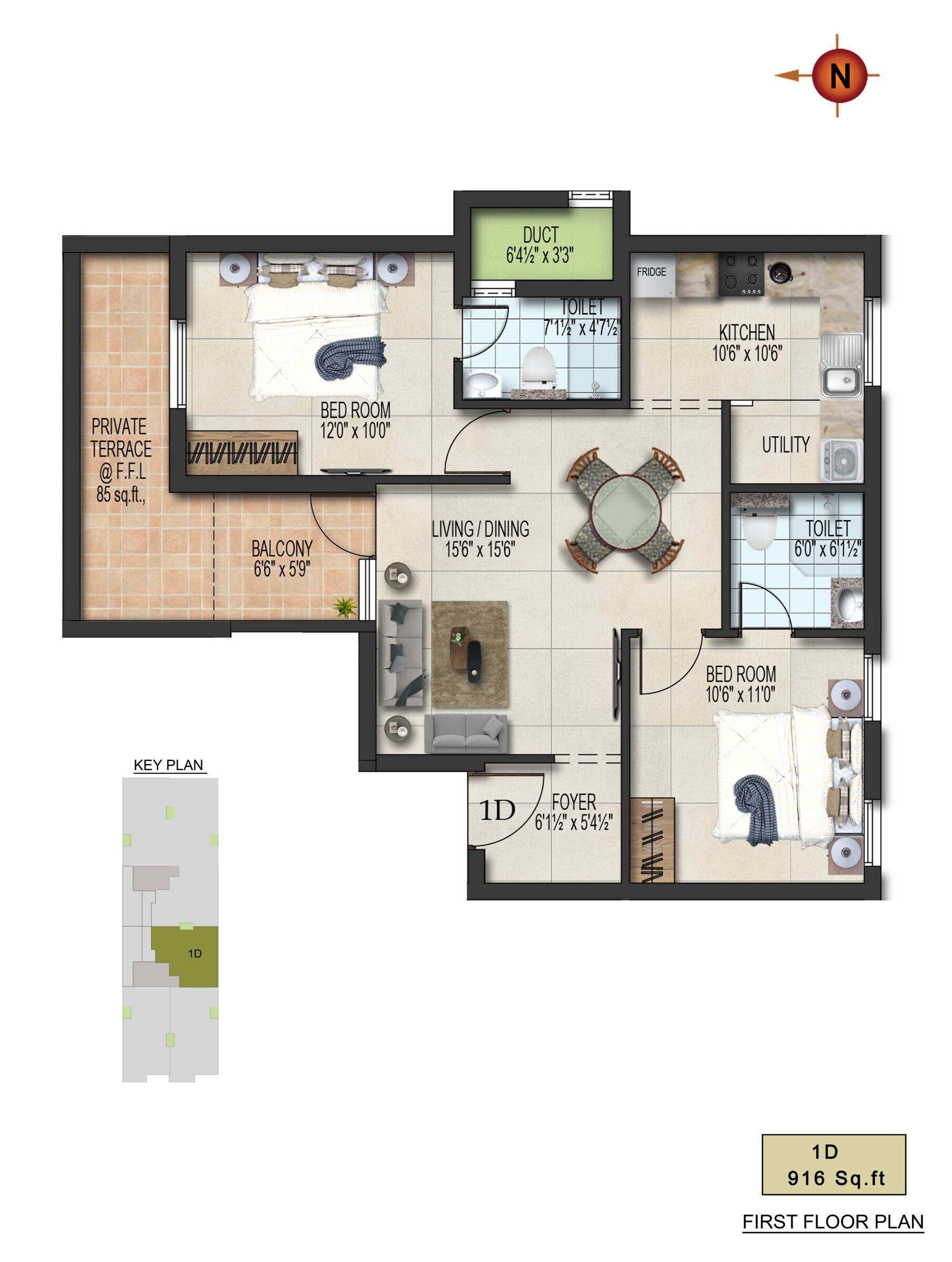 2 and 3BHK Flats for Sale in East Tambaram Blossoms from 71.5L