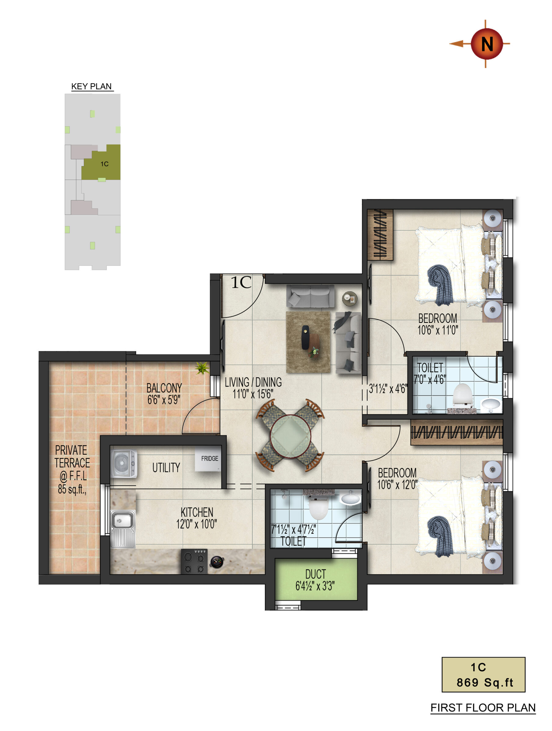 2 and 3BHK Flats for Sale in East Tambaram Blossoms from 71.5L