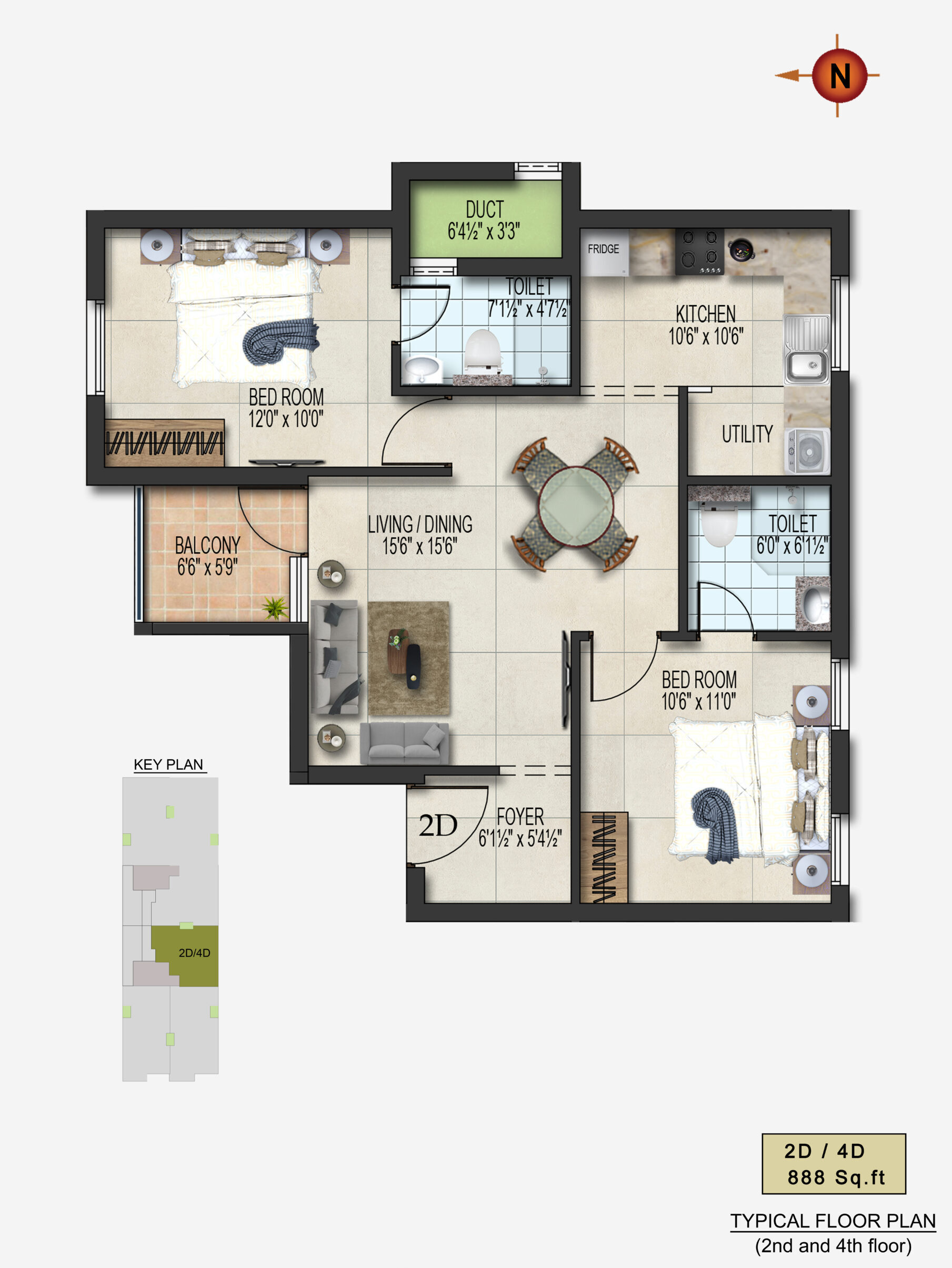 2 and 3BHK Flats for Sale in East Tambaram Blossoms from 71.5L