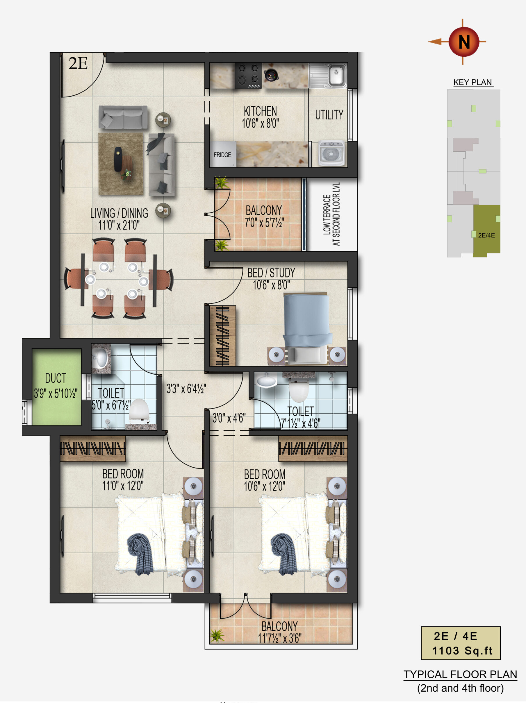 2 and 3BHK Flats for Sale in East Tambaram Blossoms from 71.5L